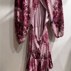 Free People Pink and Red Backless Dress